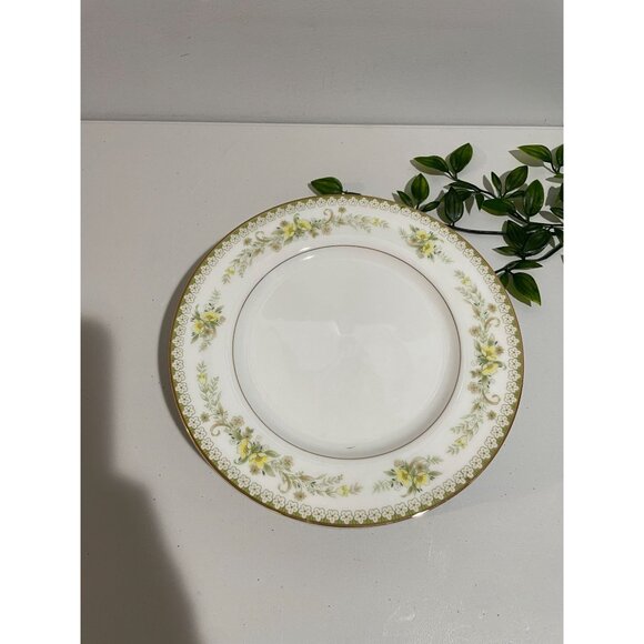 Mikasa Greenbriar L2014Fine China Dinner Plate7.75"Yellow Floral Gold Trim Japan - Picture 2 of 9